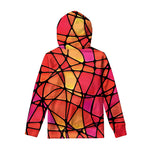 Stained Glass Mosaic Pattern Print Pullover Hoodie