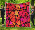 Stained Glass Mosaic Pattern Print Quilt