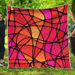 Stained Glass Mosaic Pattern Print Quilt