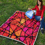 Stained Glass Mosaic Pattern Print Quilt