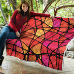 Stained Glass Mosaic Pattern Print Quilt