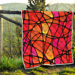 Stained Glass Mosaic Pattern Print Quilt