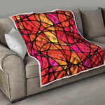 Stained Glass Mosaic Pattern Print Quilt