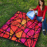Stained Glass Mosaic Pattern Print Quilt