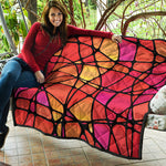 Stained Glass Mosaic Pattern Print Quilt