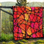 Stained Glass Mosaic Pattern Print Quilt