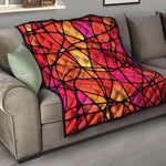 Stained Glass Mosaic Pattern Print Quilt