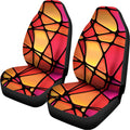 Stained Glass Mosaic Pattern Print Universal Fit Car Seat Covers