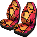 Stained Glass Mosaic Pattern Print Universal Fit Car Seat Covers