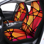 Stained Glass Mosaic Pattern Print Universal Fit Car Seat Covers