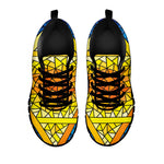 Stained Glass Star of David Print Black Sneakers