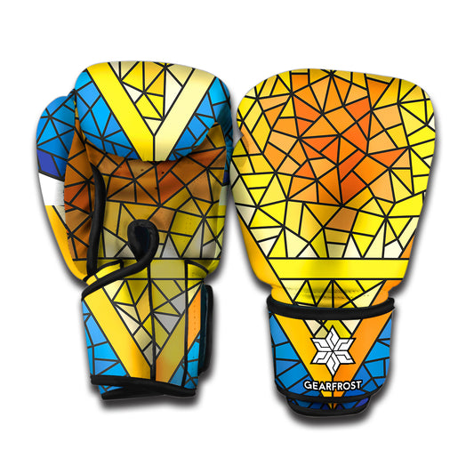 Stained Glass Star of David Print Boxing Gloves