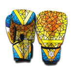 Stained Glass Star of David Print Boxing Gloves