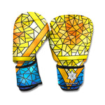 Stained Glass Star of David Print Boxing Gloves