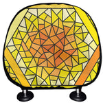 Stained Glass Star of David Print Car Headrest Covers