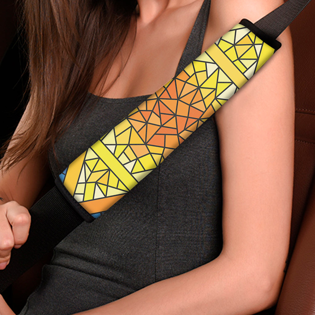 Stained Glass Star of David Print Car Seat Belt Covers