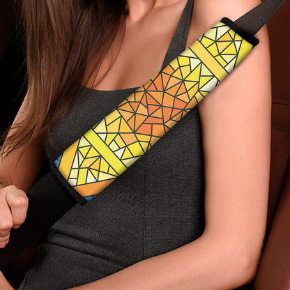 Stained Glass Star of David Print Car Seat Belt Covers