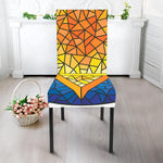 Stained Glass Star of David Print Dining Chair Slipcover