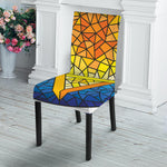 Stained Glass Star of David Print Dining Chair Slipcover