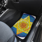 Stained Glass Star of David Print Front and Back Car Floor Mats