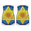 Stained Glass Star of David Print Front Car Floor Mats