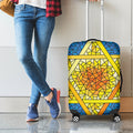 Stained Glass Star of David Print Luggage Cover