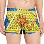 Stained Glass Star of David Print Men's Boxer Briefs