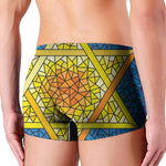Stained Glass Star of David Print Men's Boxer Briefs
