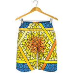 Stained Glass Star of David Print Men's Shorts