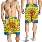 Stained Glass Star of David Print Men's Shorts