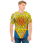 Stained Glass Star of David Print Men's T-Shirt