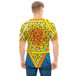 Stained Glass Star of David Print Men's T-Shirt