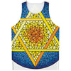 Stained Glass Star of David Print Men's Tank Top