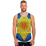 Stained Glass Star of David Print Men's Tank Top