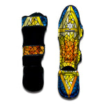 Stained Glass Star of David Print Muay Thai Shin Guard