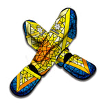 Stained Glass Star of David Print Muay Thai Shin Guard