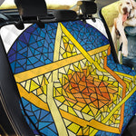 Stained Glass Star of David Print Pet Car Back Seat Cover