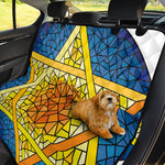 Stained Glass Star of David Print Pet Car Back Seat Cover