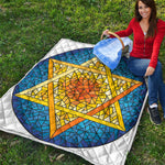 Stained Glass Star of David Print Quilt