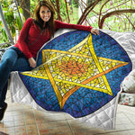 Stained Glass Star of David Print Quilt
