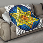 Stained Glass Star of David Print Quilt