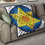 Stained Glass Star of David Print Quilt