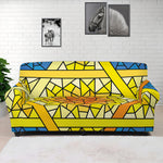 Stained Glass Star of David Print Sofa Cover