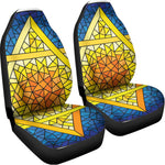 Stained Glass Star of David Print Universal Fit Car Seat Covers