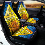 Stained Glass Star of David Print Universal Fit Car Seat Covers