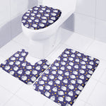 Star And Sheep Pattern Print 3 Piece Bath Mat Set