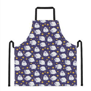 Star And Sheep Pattern Print Apron