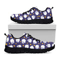 Star And Sheep Pattern Print Black Running Shoes