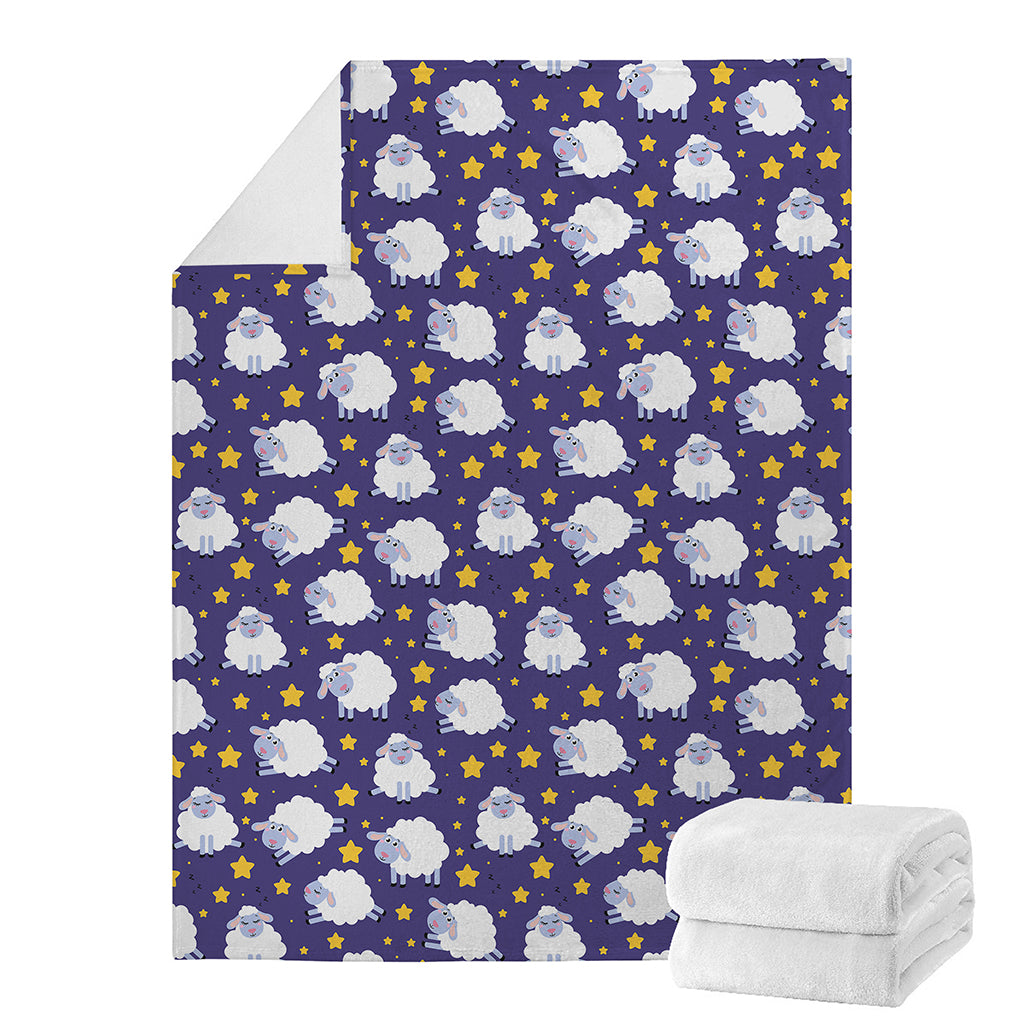 Star And Sheep Pattern Print Blanket