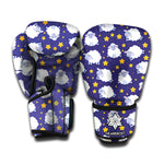 Star And Sheep Pattern Print Boxing Gloves